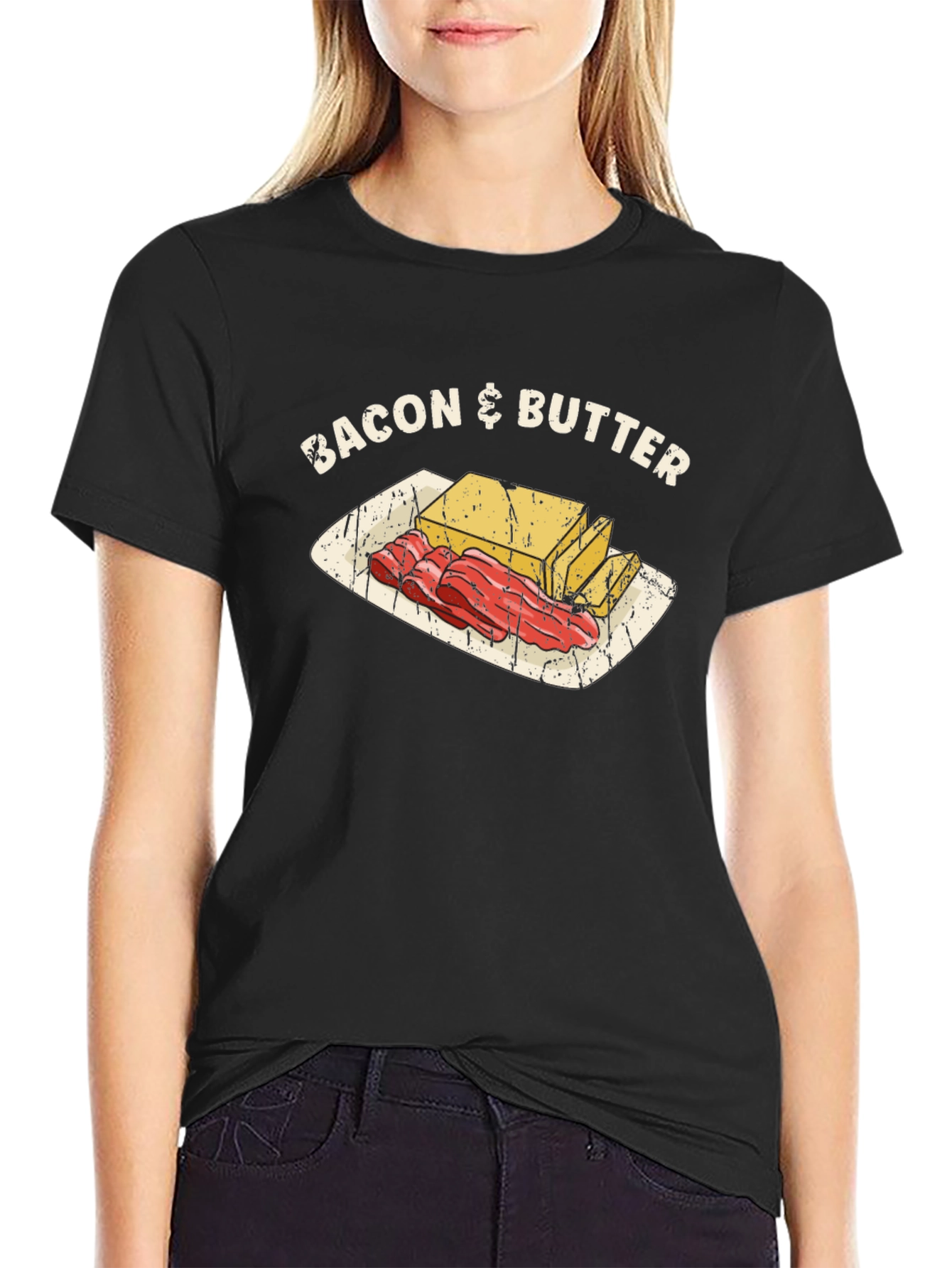 Bacon & Butter Graphic Tee - Food Lovers T-Shirt