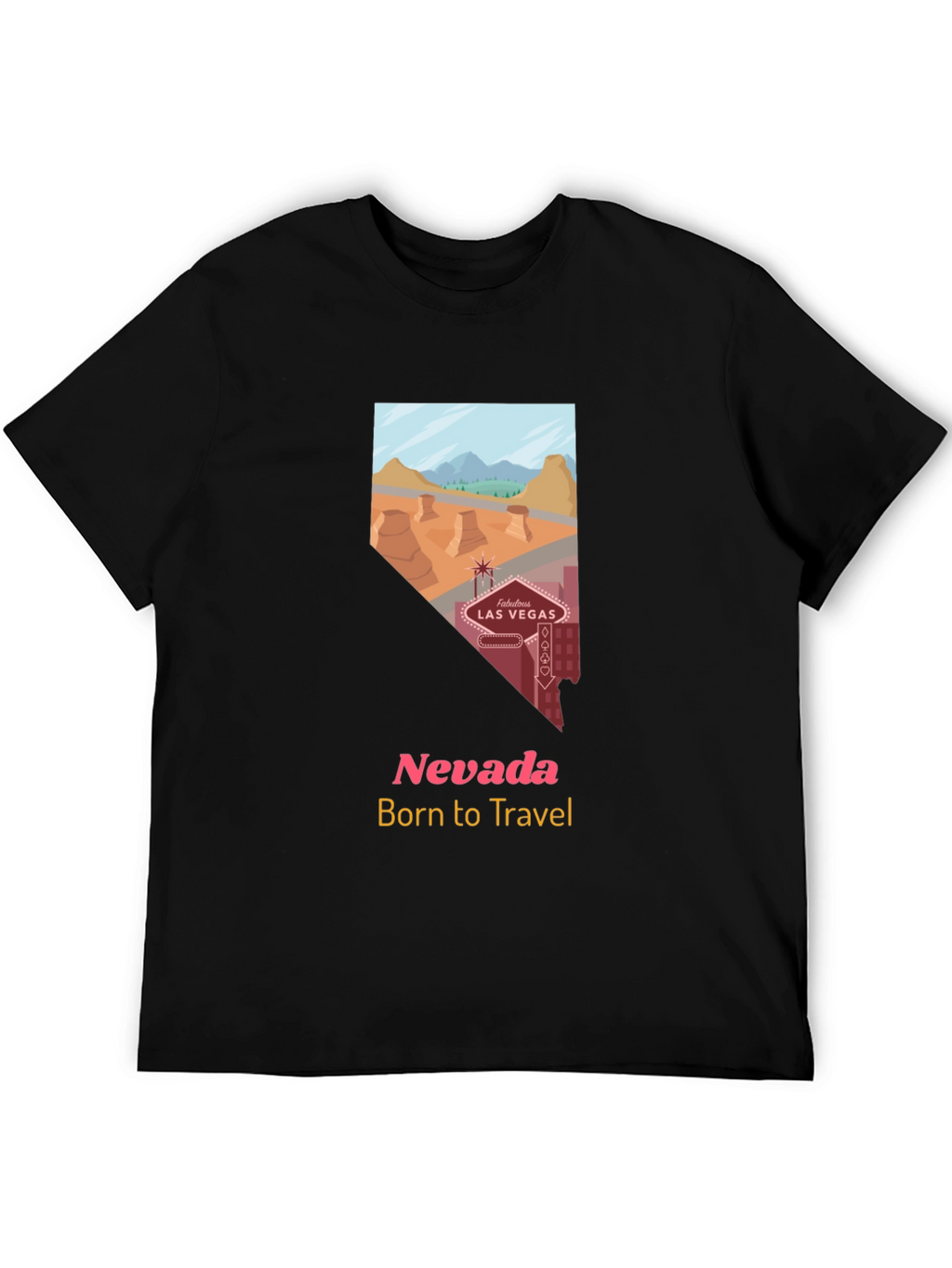 Nevada Travel T-Shirt - Born to Travel