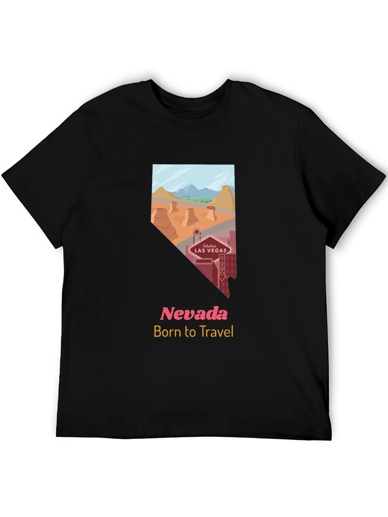 Nevada Travel T-Shirt - Born to Travel