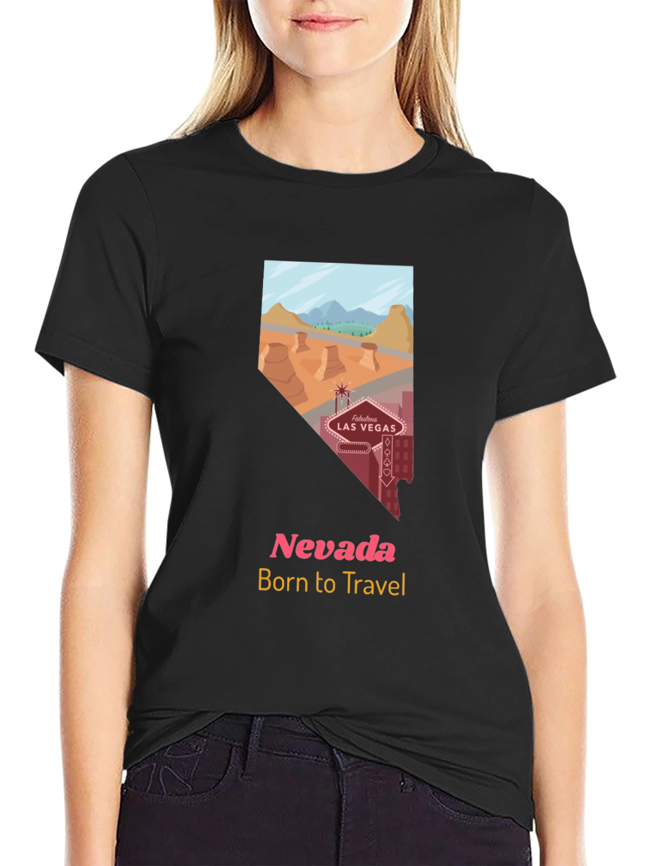 Nevada Travel T-Shirt - Born to Travel