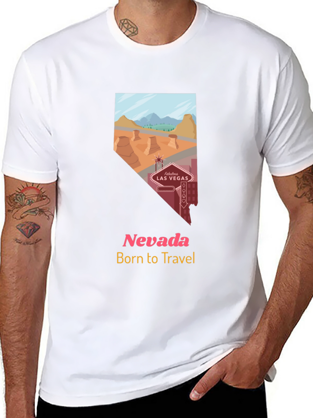 Nevada Travel T-Shirt - Born to Travel