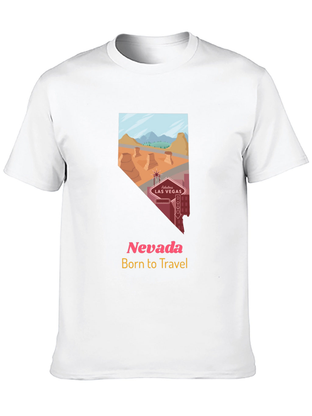 Nevada Travel T-Shirt - Born to Travel