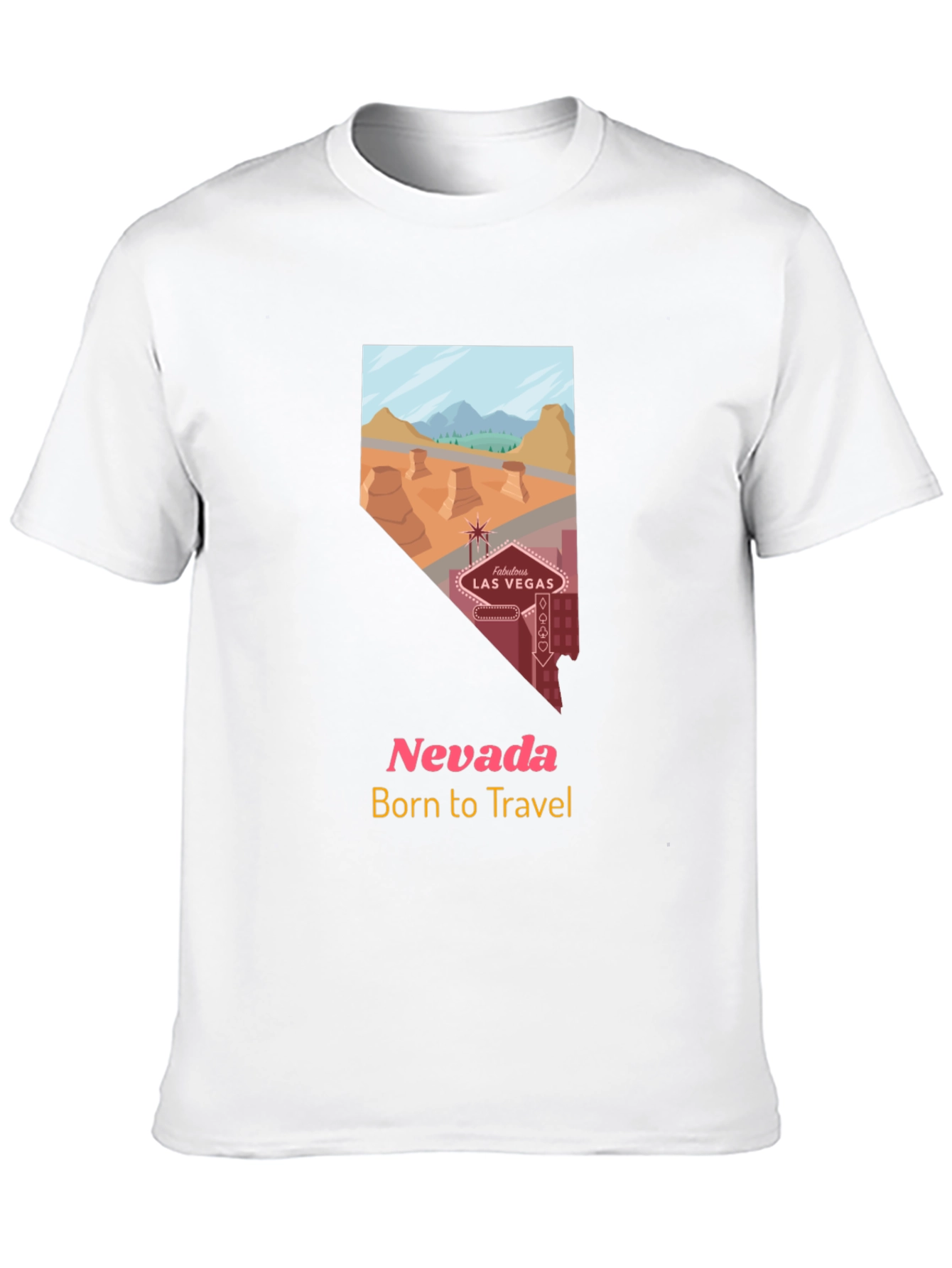 Nevada Travel T-Shirt - Born to Travel