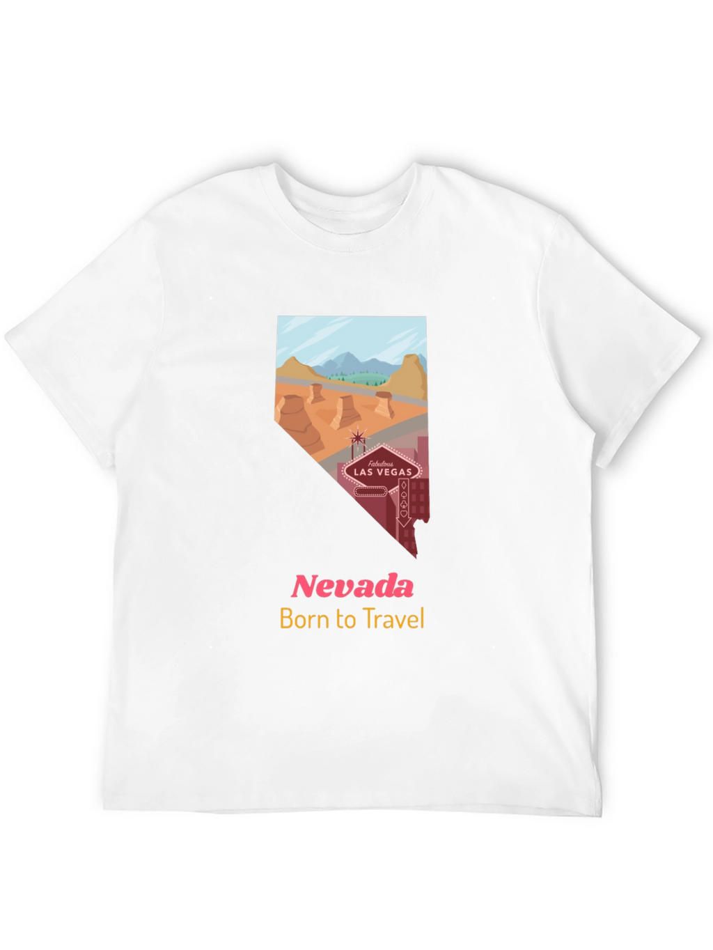 Nevada Travel T-Shirt - Born to Travel