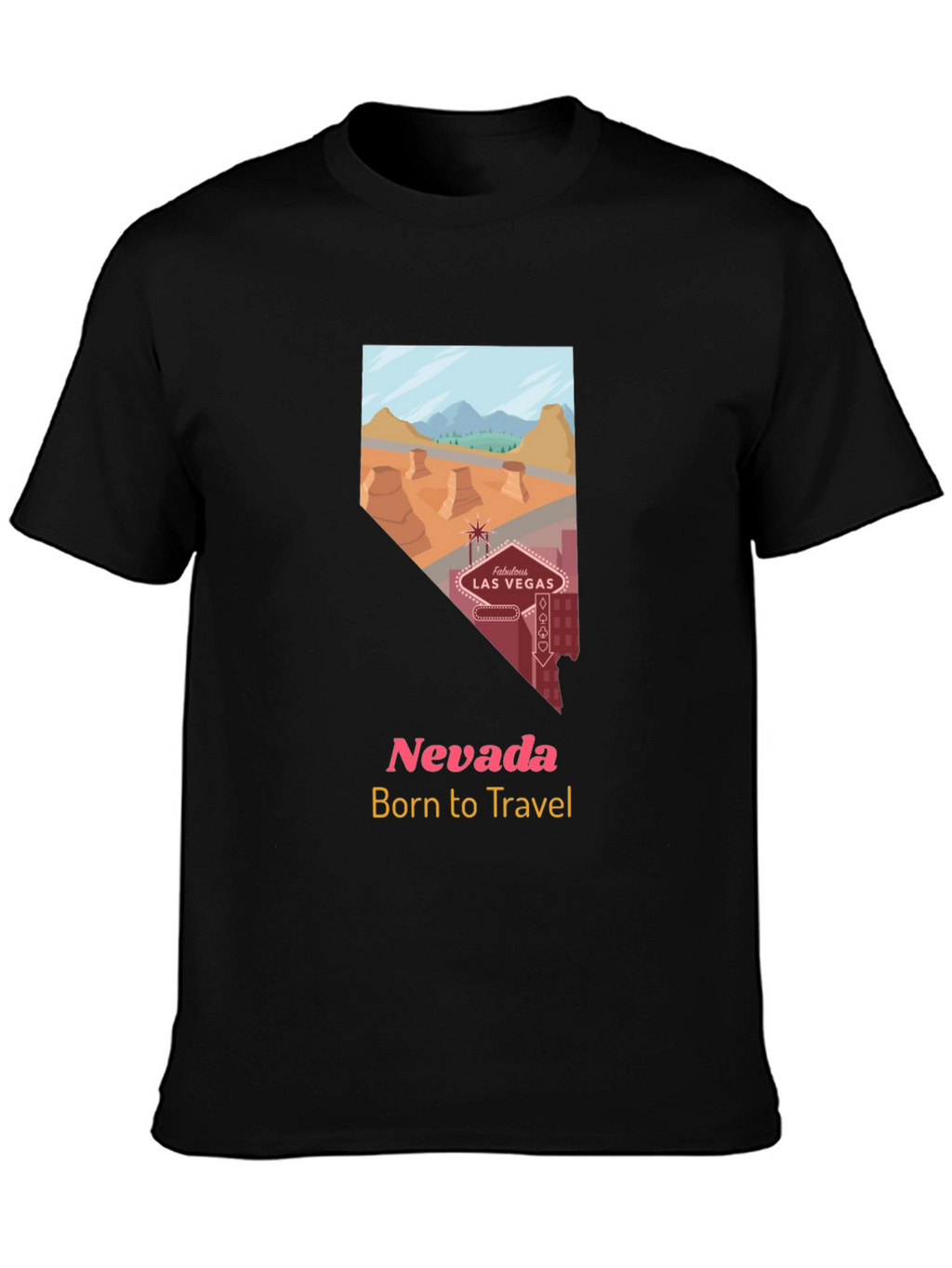 Nevada Travel T-Shirt - Born to Travel