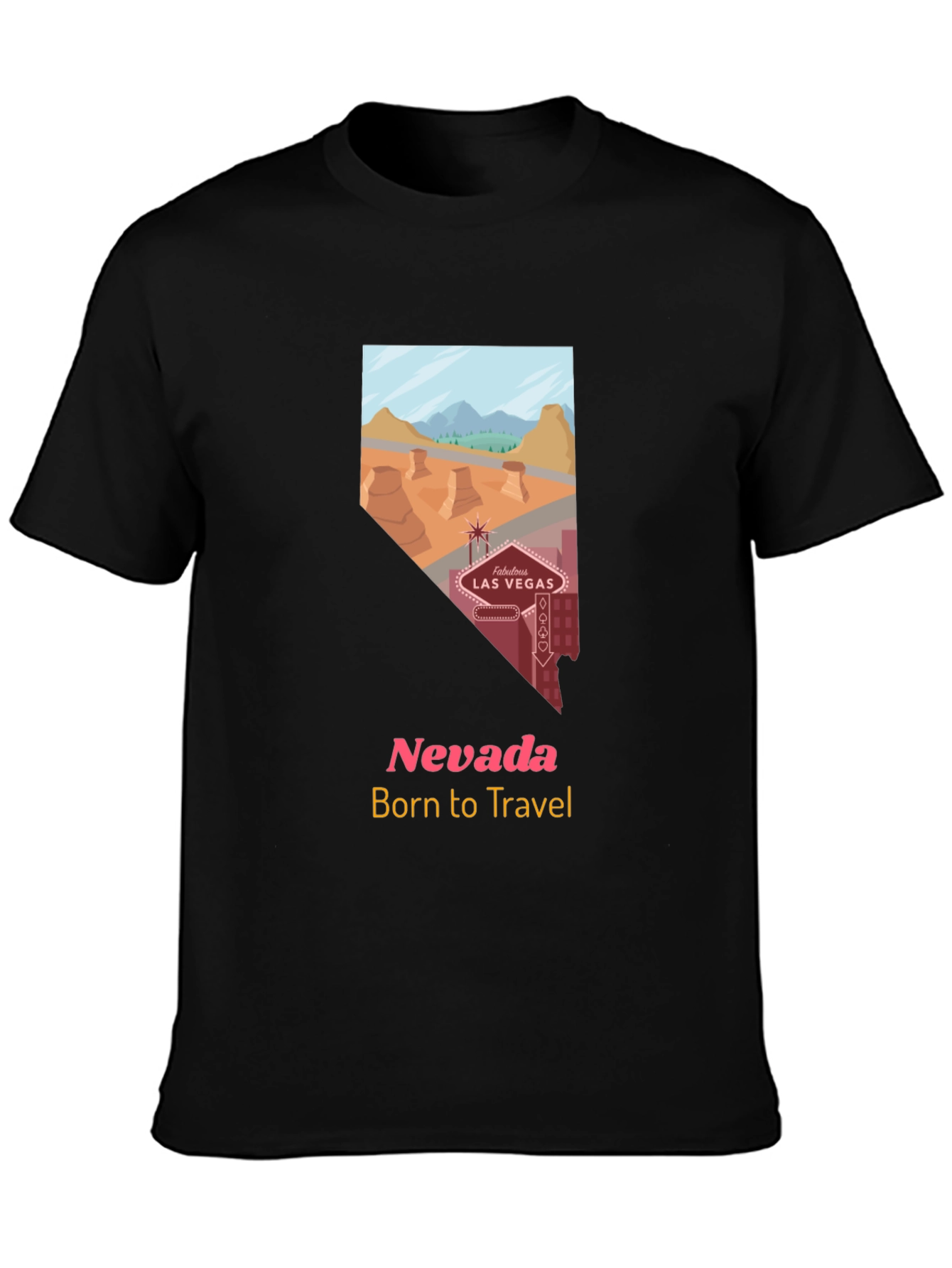 Nevada Travel T-Shirt - Born to Travel
