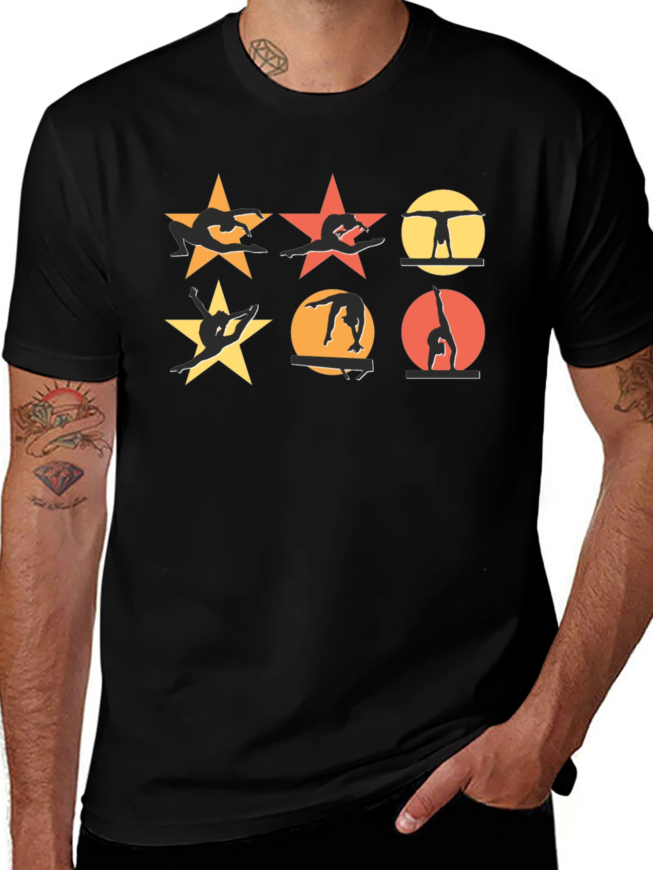 Gymnastics Silhouette T-Shirt - Stars & Handstands