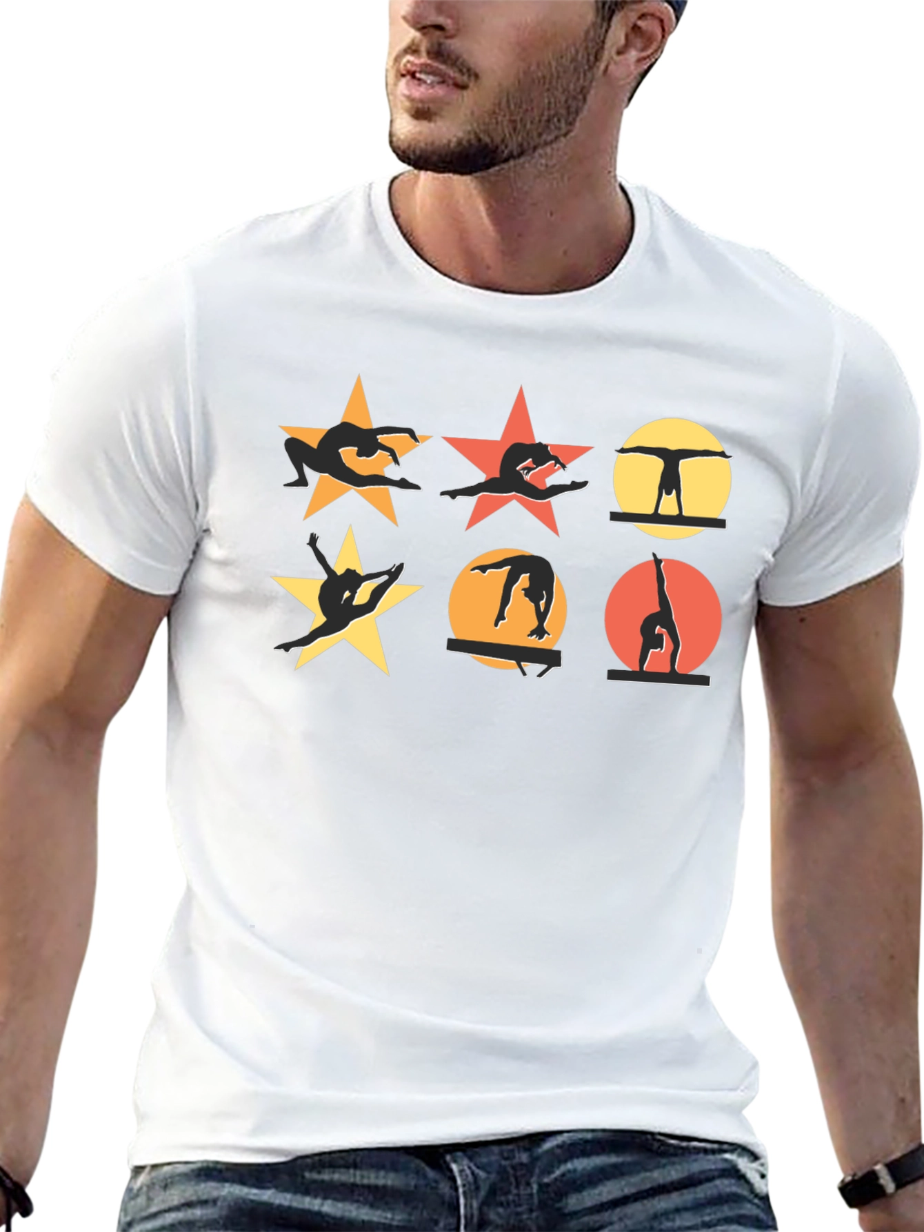 Gymnastics Silhouette T-Shirt - Stars & Handstands