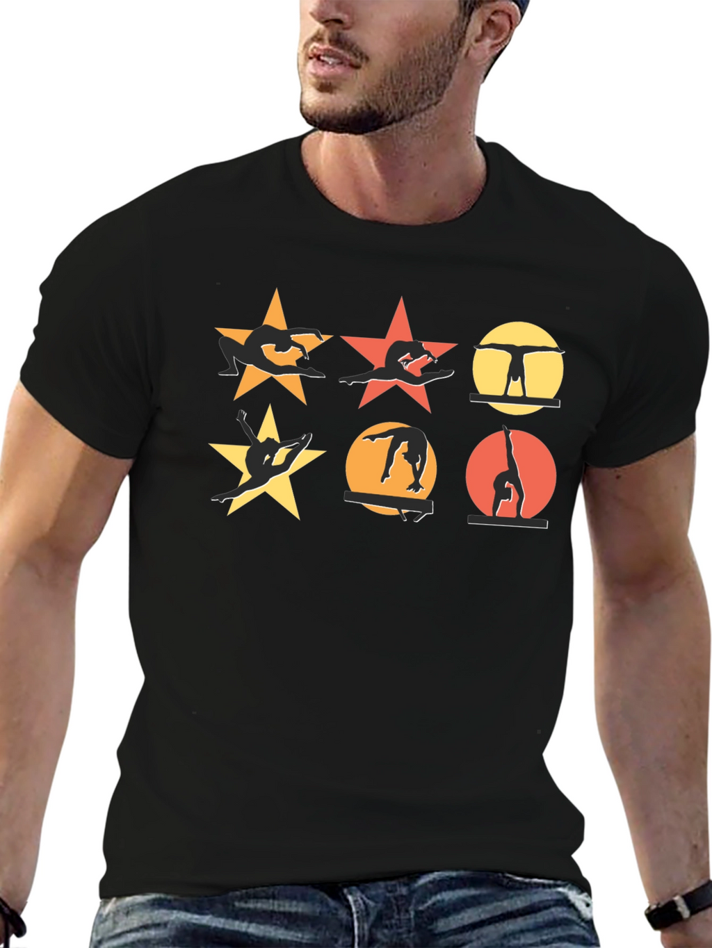 Gymnastics Silhouette T-Shirt - Stars & Handstands