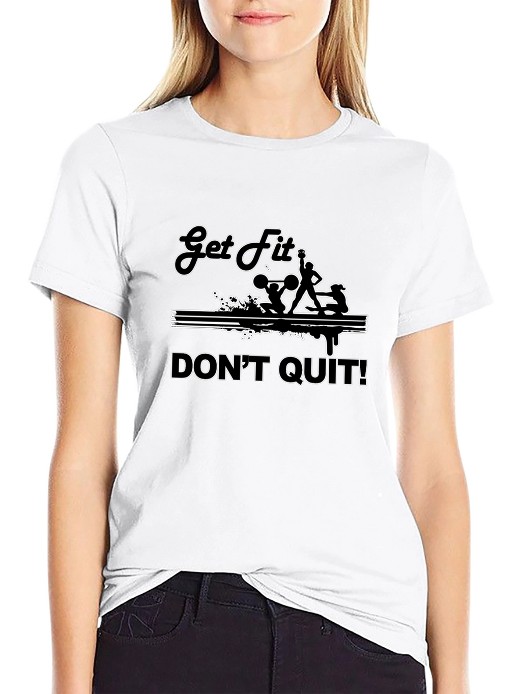Get Fit Dont Quit Black T-Shirt
