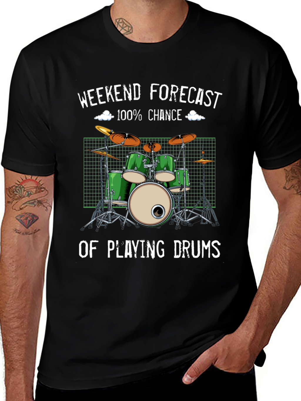 Drummer Weekend Forecast T-Shirt