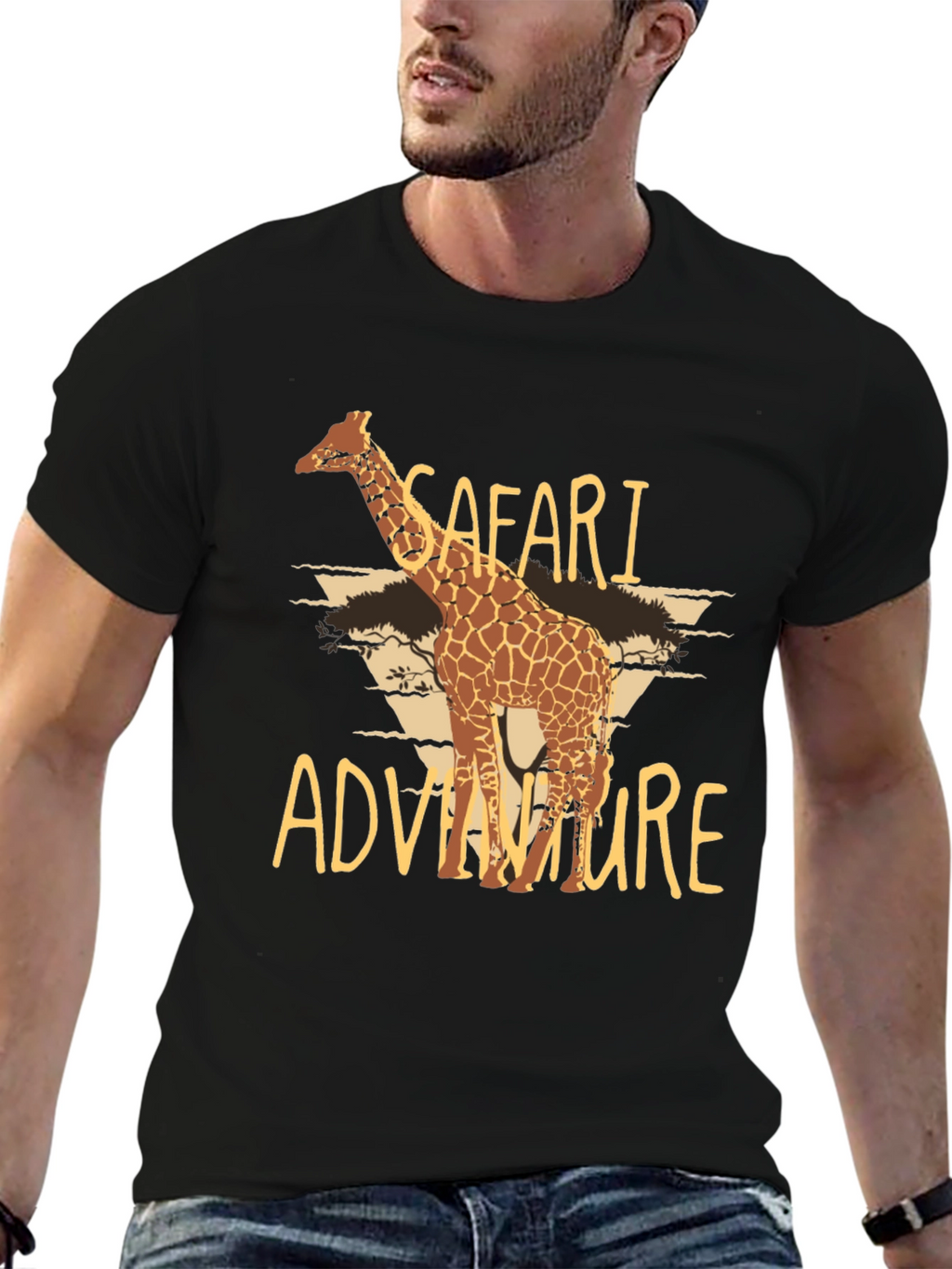 Safari Adventure Graphic Tee - Soft Cotton T-Shirt