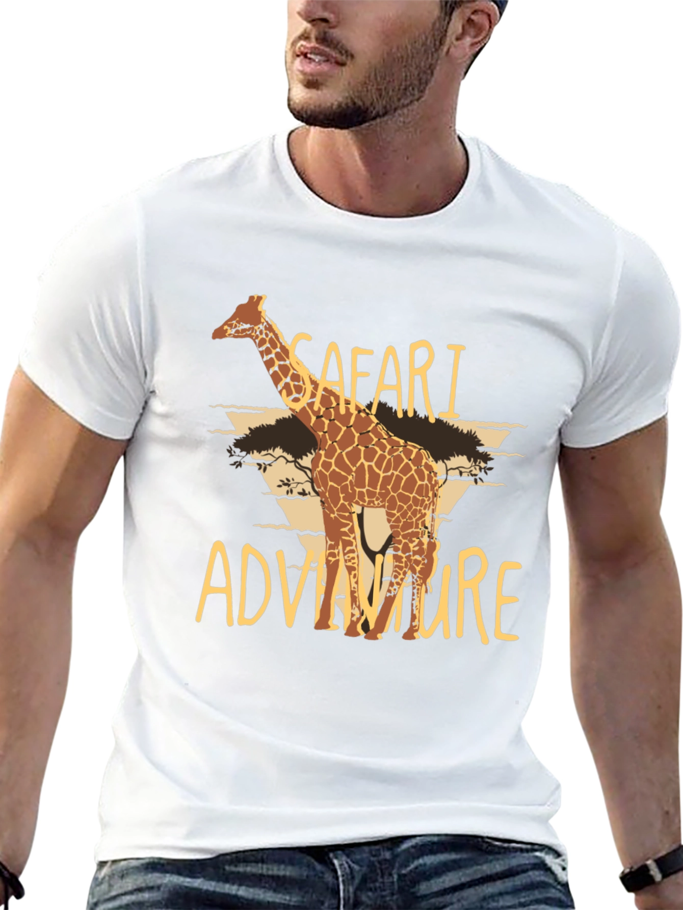 Safari Adventure Graphic Tee - Soft Cotton T-Shirt