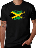 Jamaica Flag T-Shirt - Black Cotton Tee