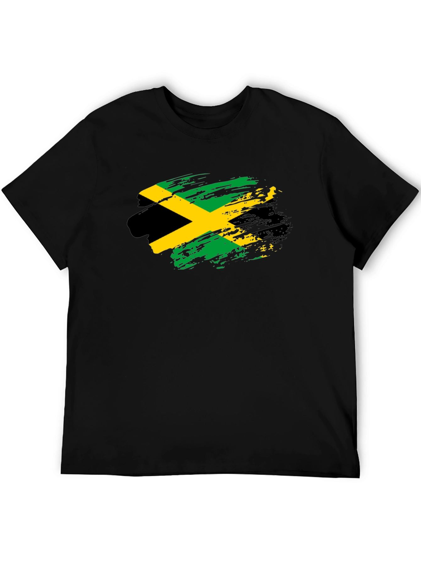 Jamaica Flag T-Shirt - Black Cotton Tee