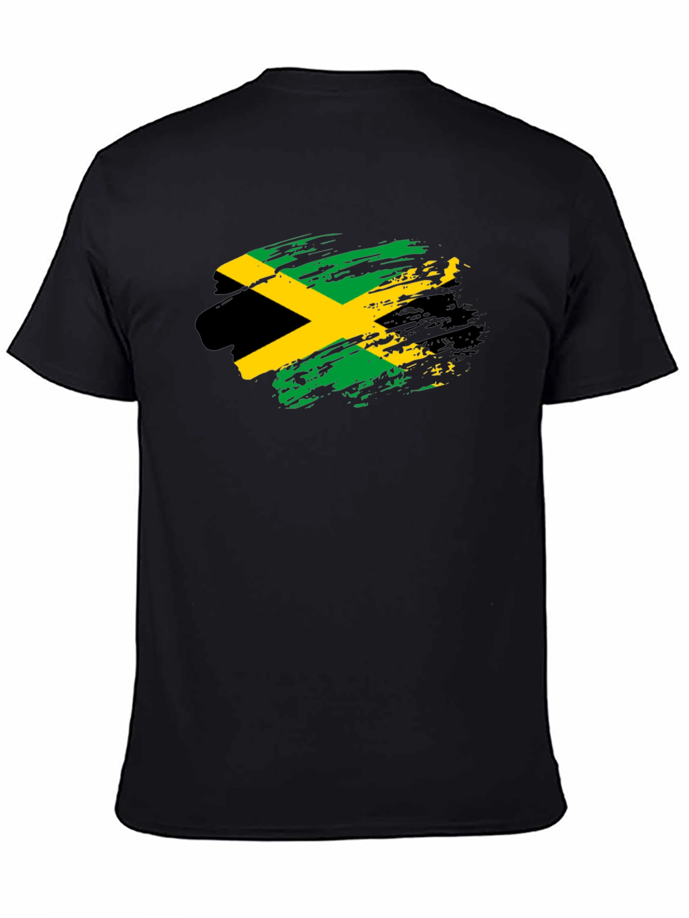 Jamaica Flag T-Shirt - Black Cotton Tee