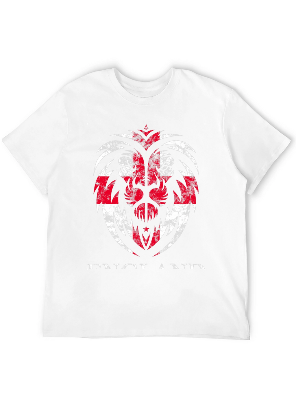 England Flag Lion Graphic T-Shirt