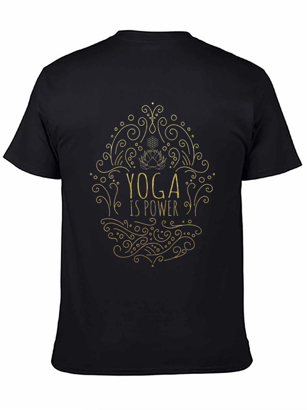 Yoga Is Power Tee - Black Graphic T-Shirt