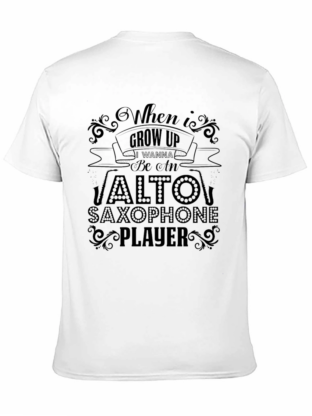 Alto Saxophone Player Black Graphic Tee