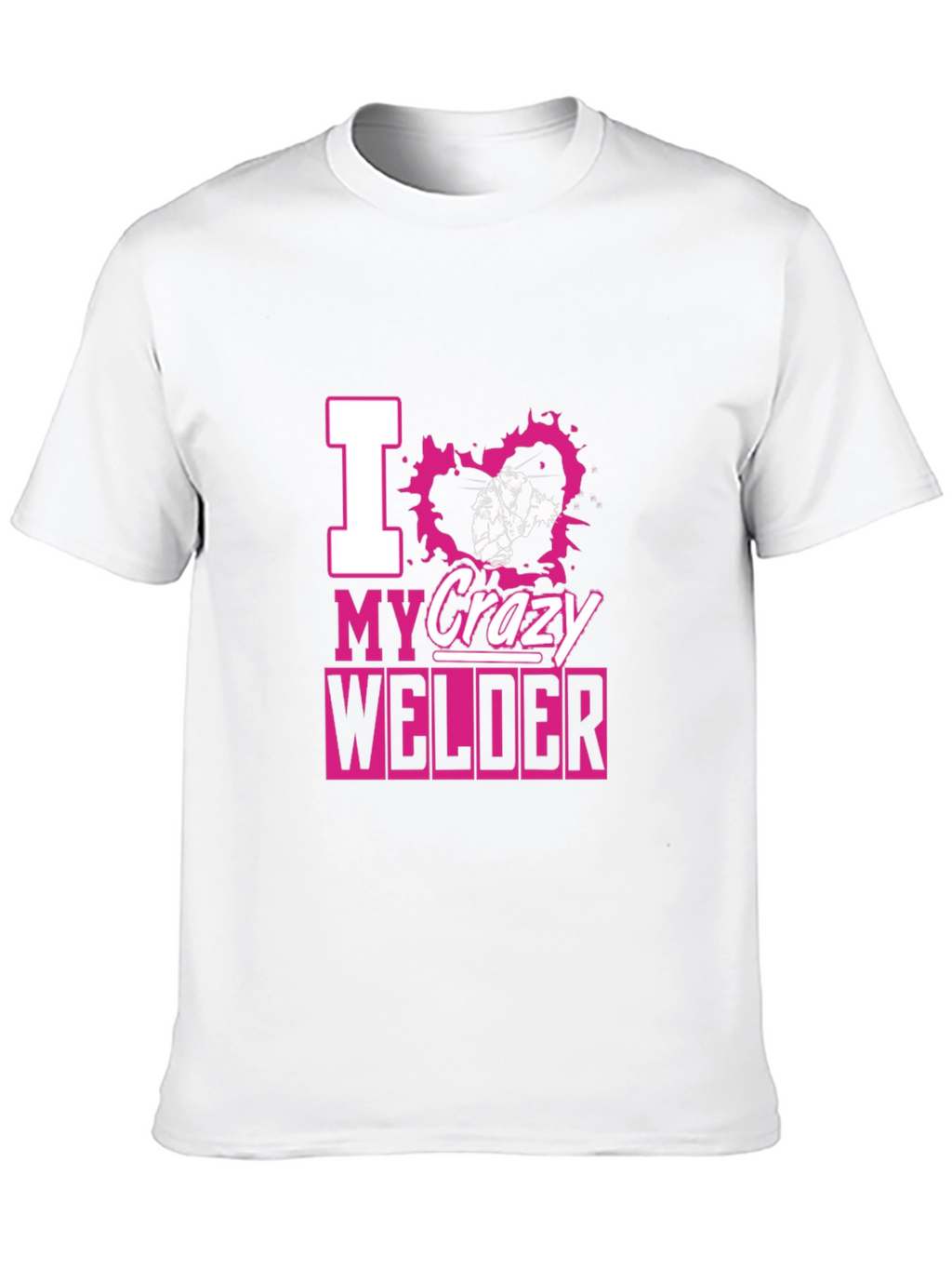 I Love My Crazy Welder Black T-Shirt