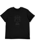 Celtic Owl Graphic Tee - Black Cotton