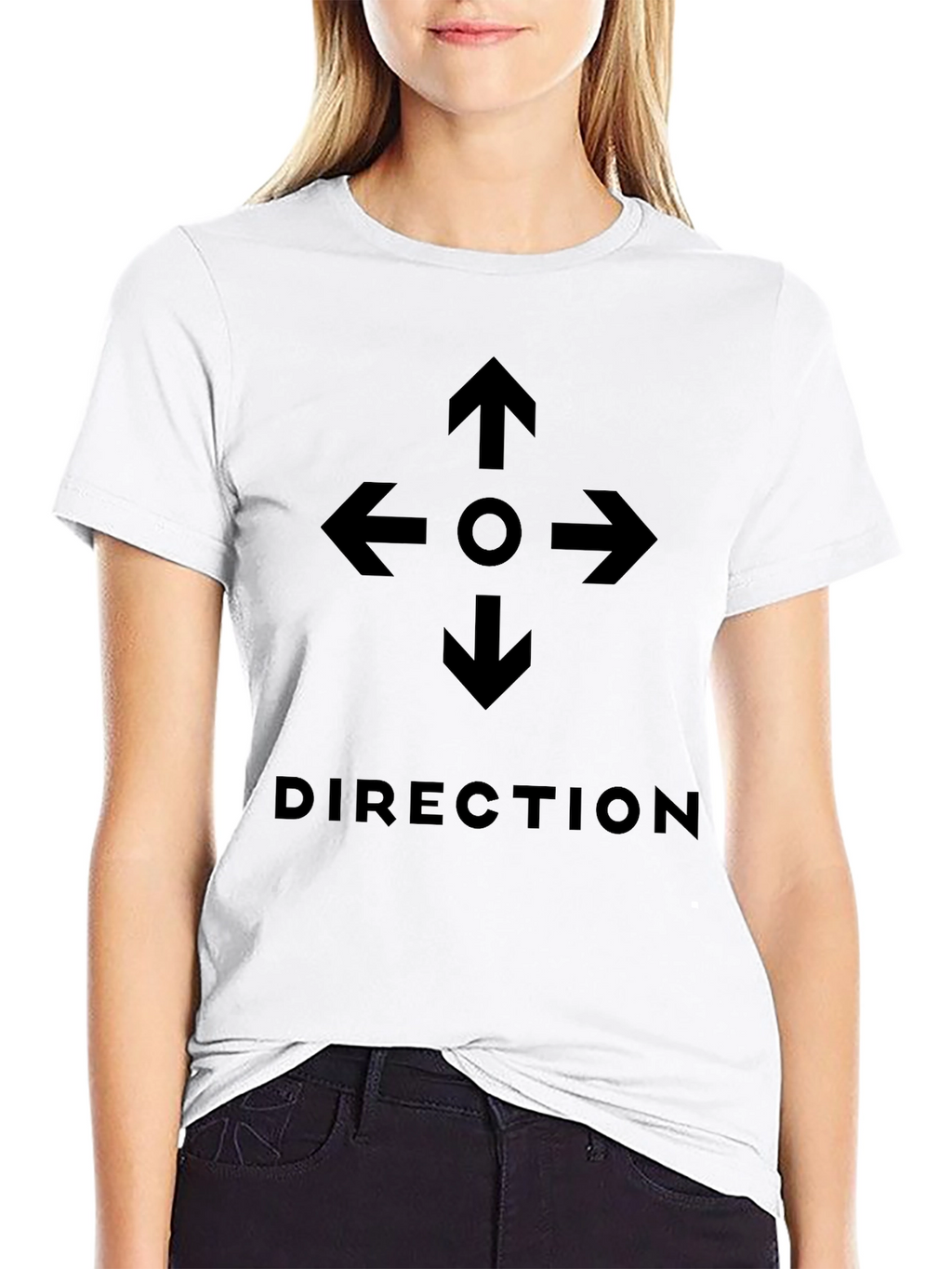 Direction Arrows Graphic Tee - Modern Compass Design