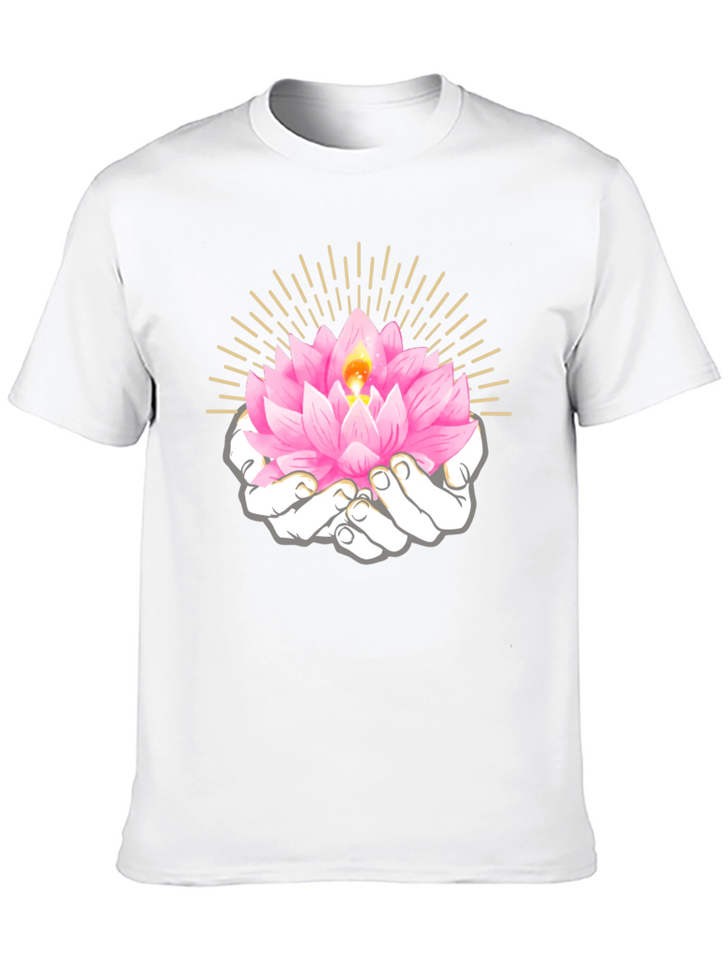 Lotus Hands Graphic Tee - Spiritual Shirt