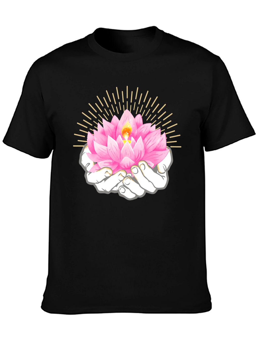 Lotus Hands Graphic Tee - Spiritual Shirt
