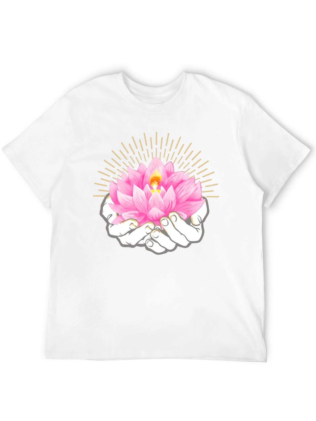 Lotus Hands Graphic Tee - Spiritual Shirt