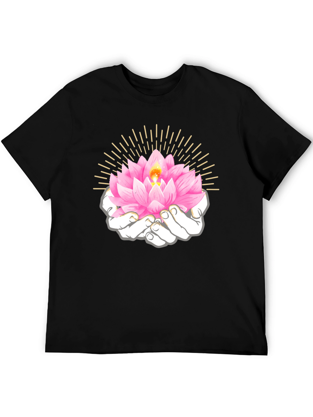 Lotus Hands Graphic Tee - Spiritual Shirt