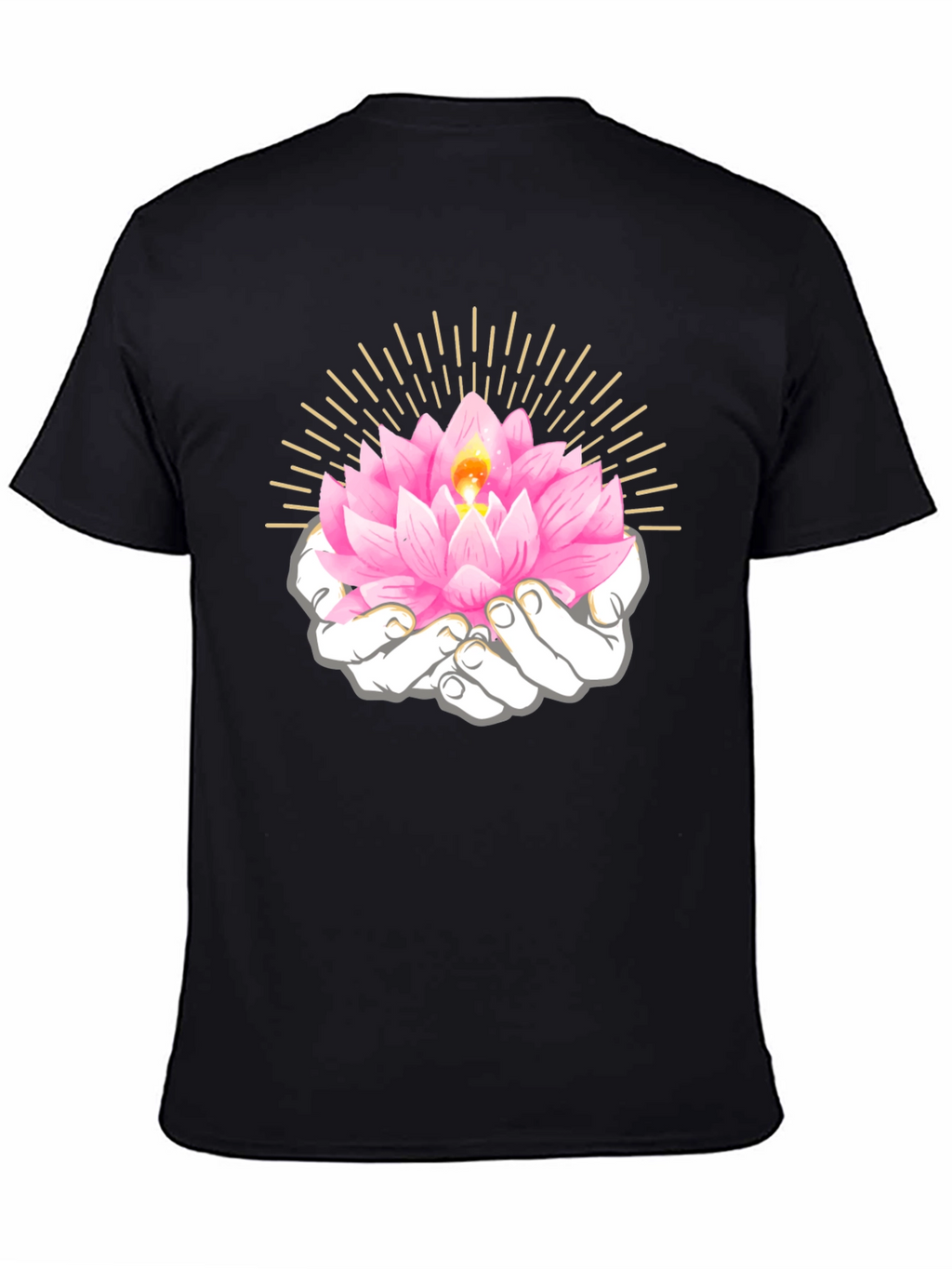 Lotus Hands Graphic Tee - Spiritual Shirt