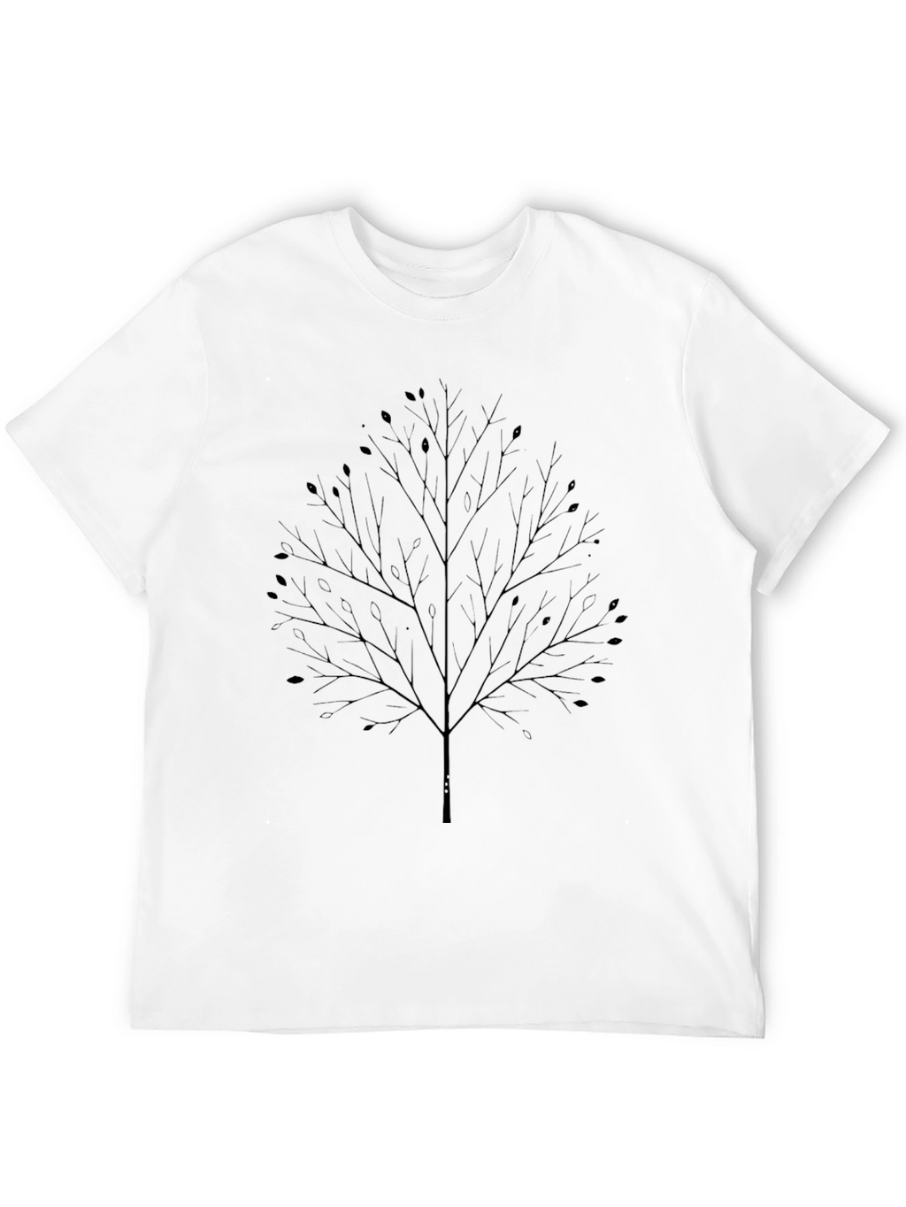 Nature Inspired Tree Design Black T-Shirt