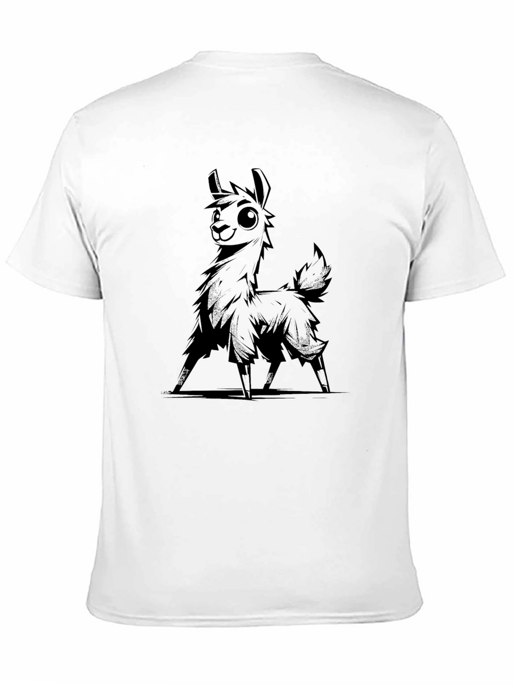 Cool Llama Graphic Black T-Shirt