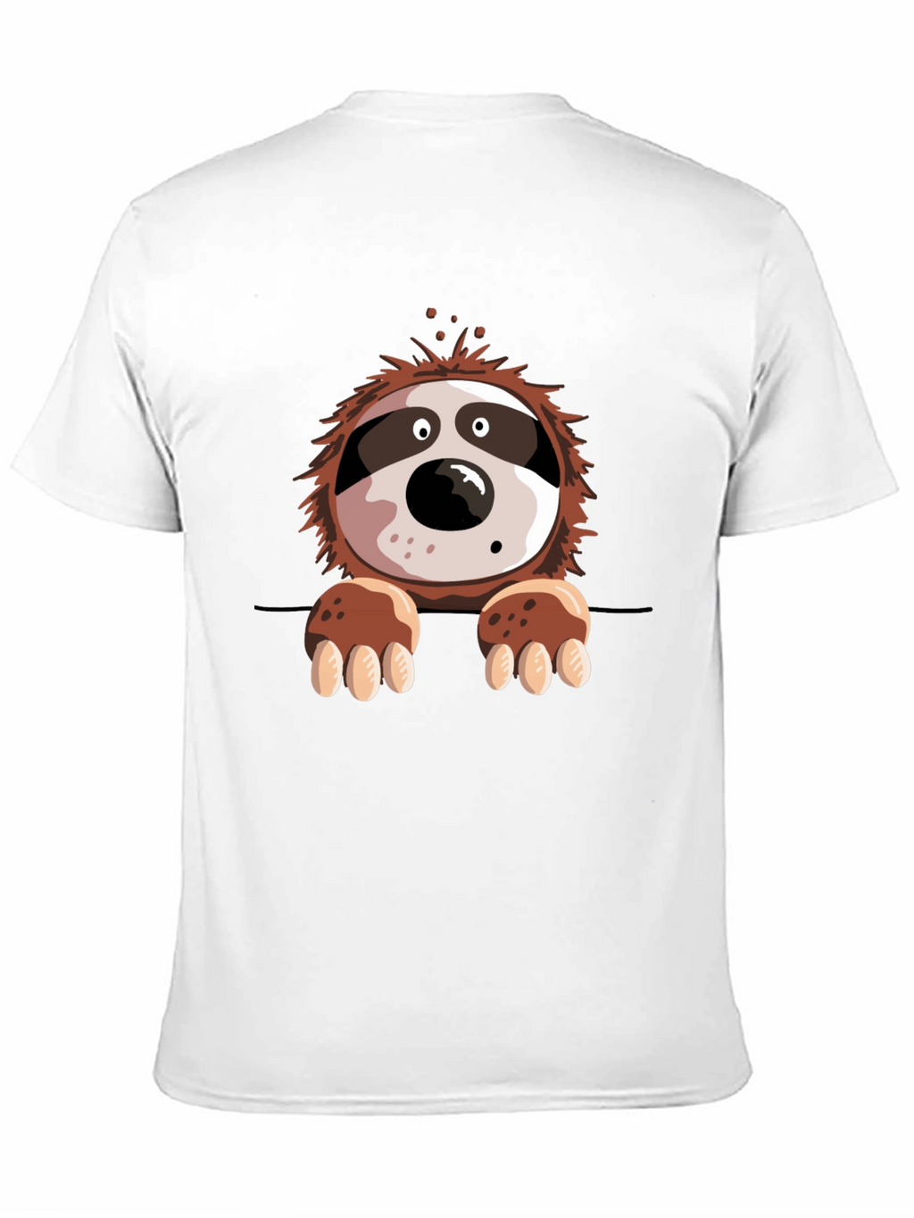 Sloth Graphic Print Mens Black T-Shirt