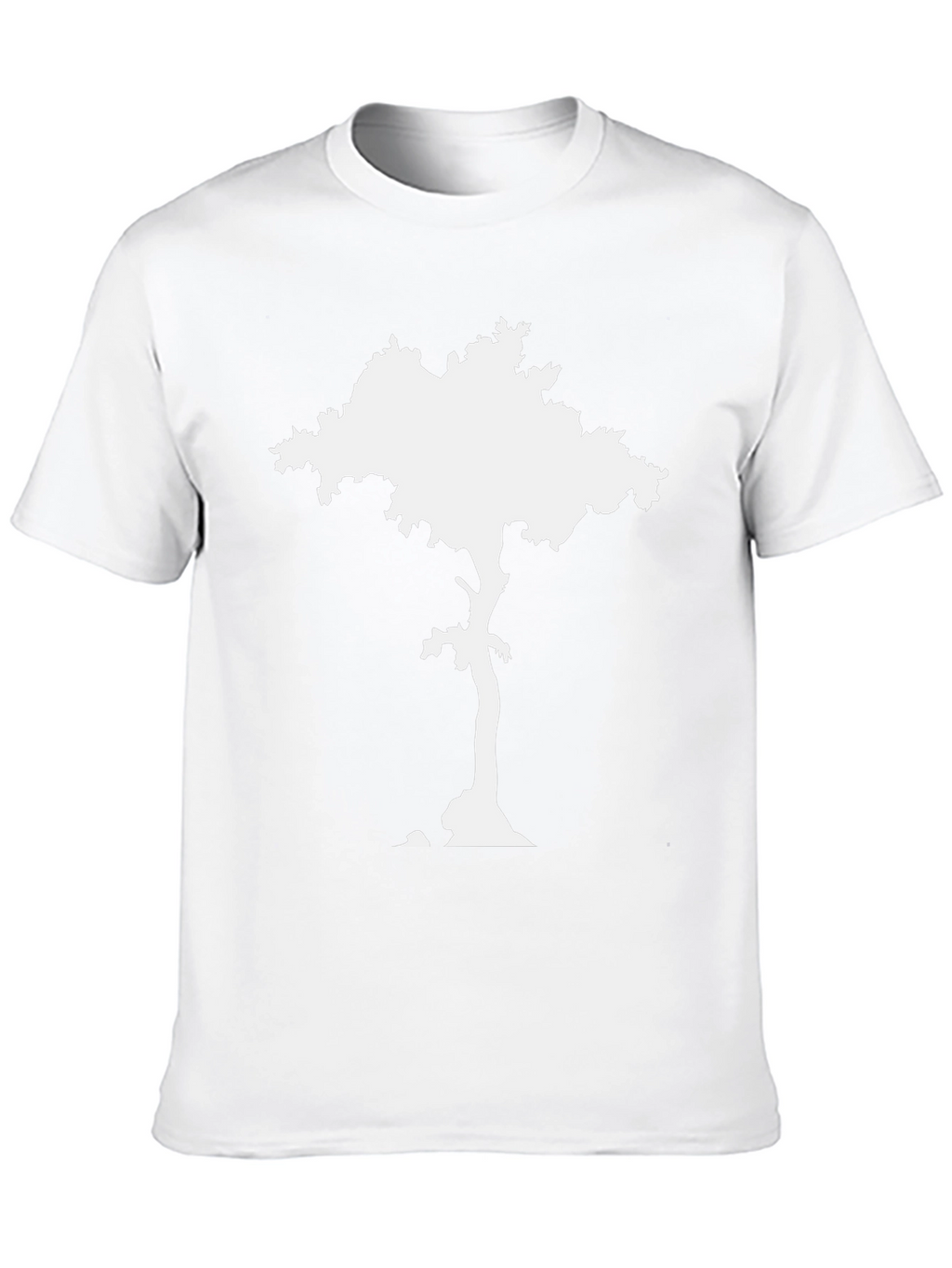 Nature Silhouette Tee: Tree Design Black Shirt