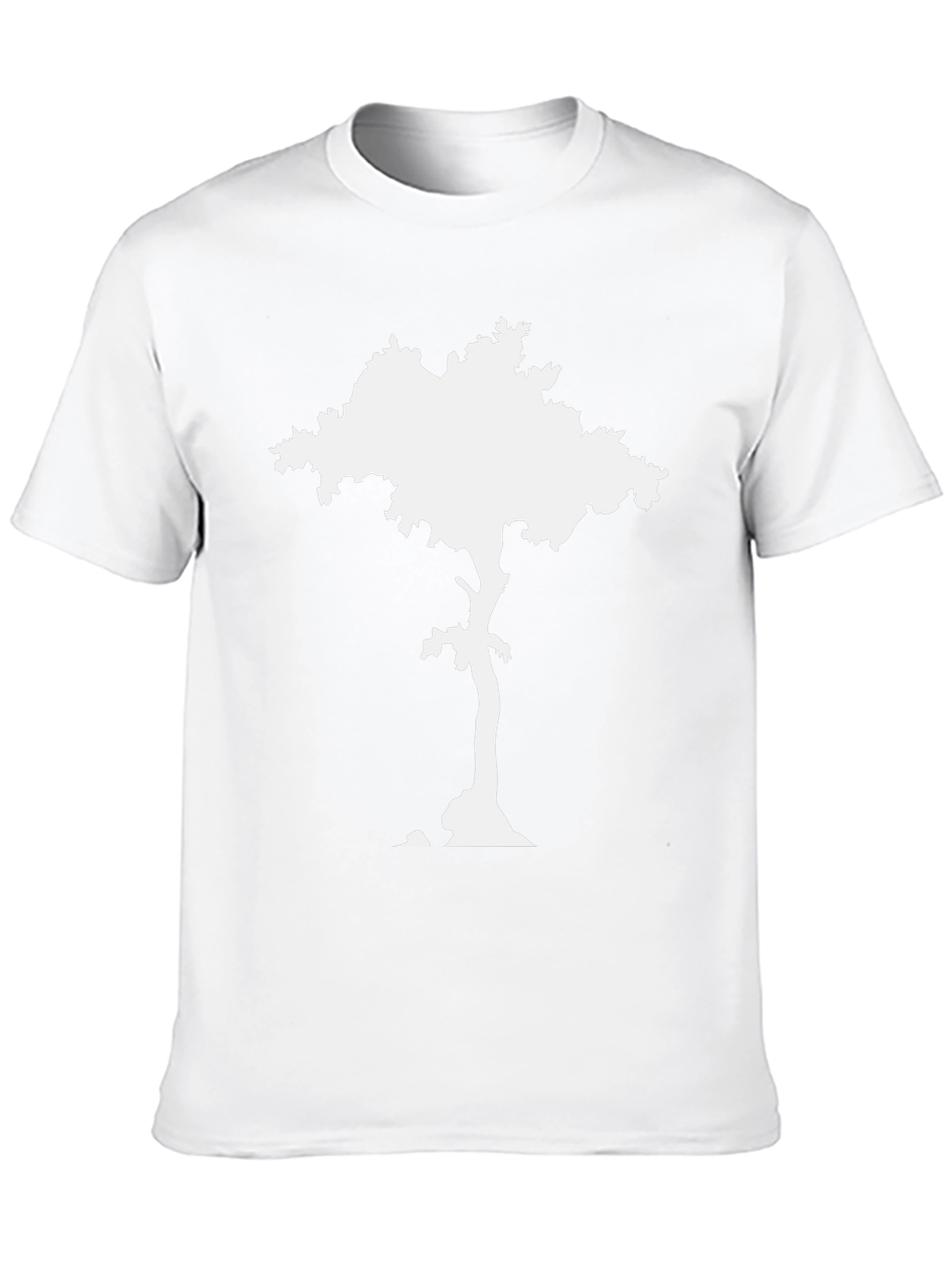 Nature Silhouette Tee: Tree Design Black Shirt