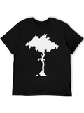 Nature Silhouette Tee: Tree Design Black Shirt