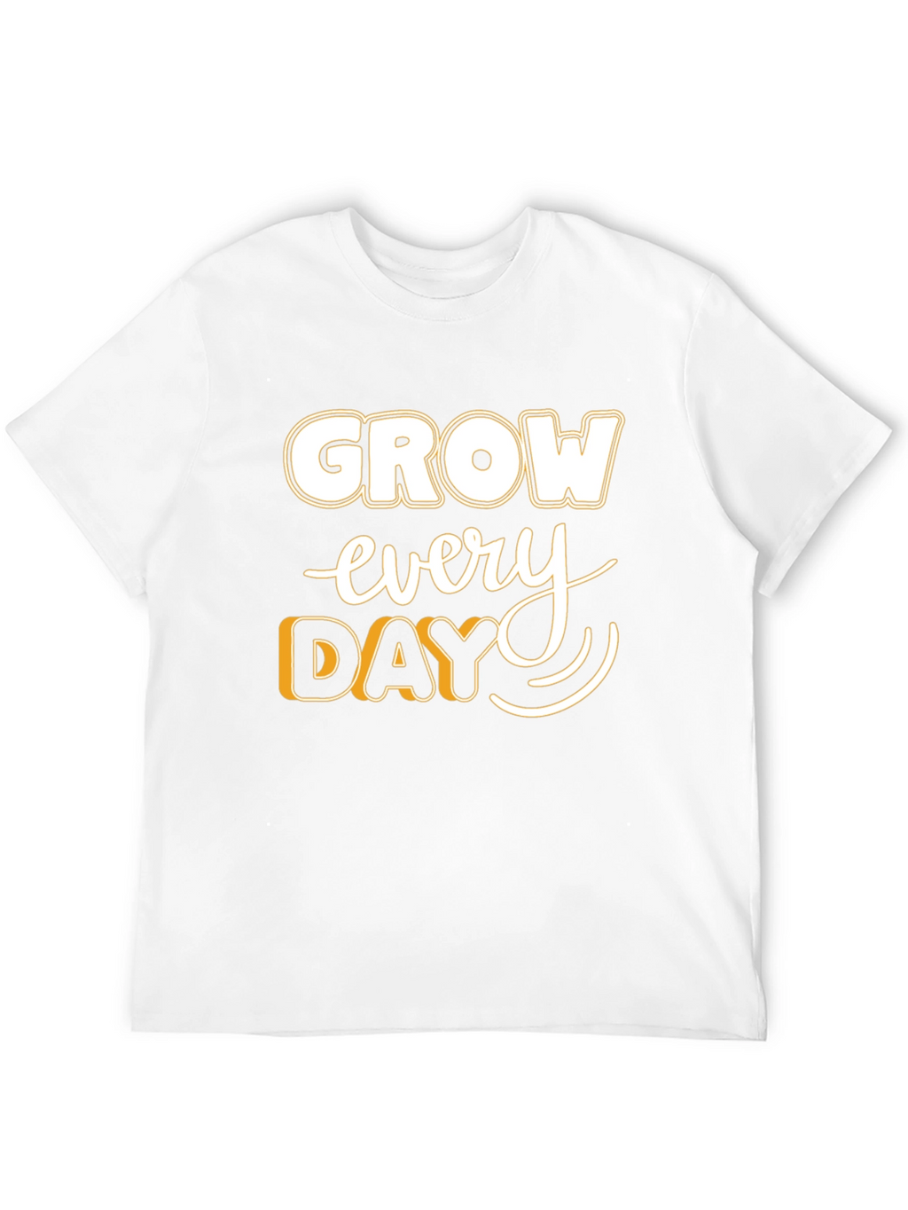 Grow Every Day Graphic Tee - Motivational Black T-Shirt