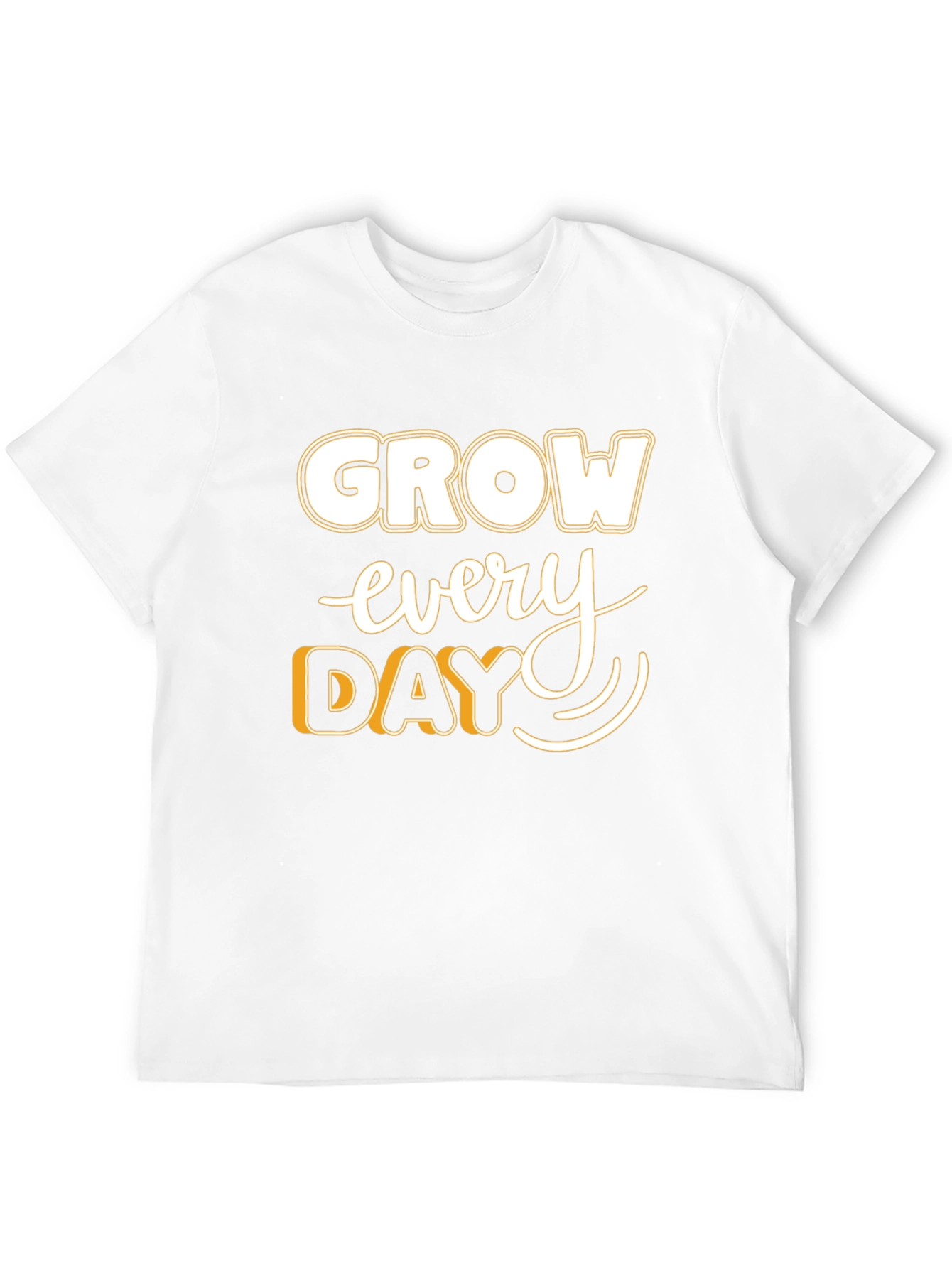 Grow Every Day Graphic Tee - Motivational Black T-Shirt