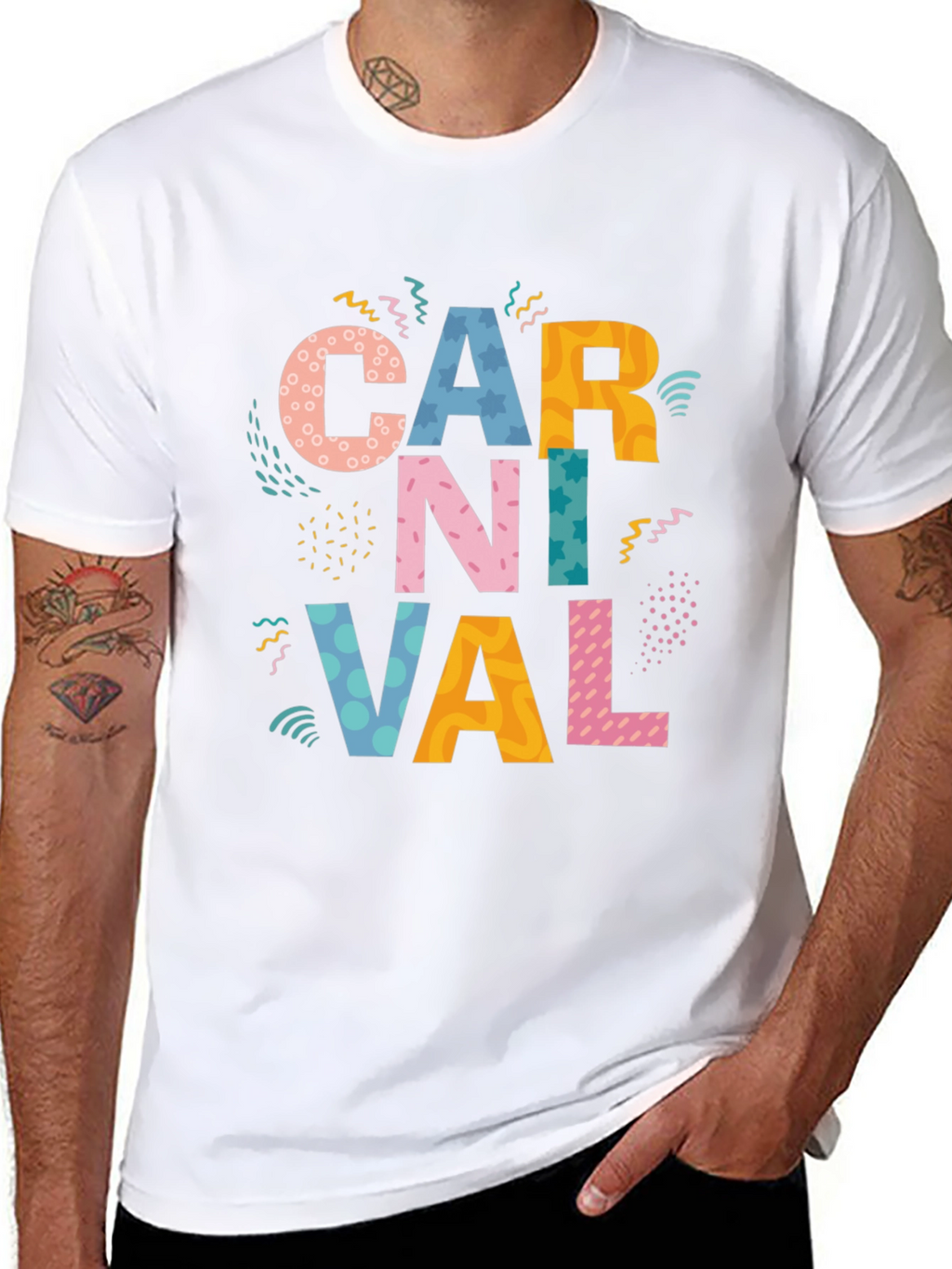 Carnival Graphic Tee - Vibrant Party Style