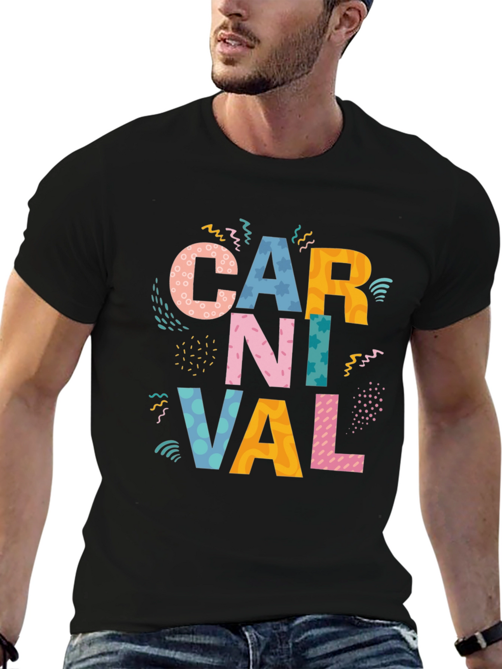Carnival Graphic Tee - Vibrant Party Style