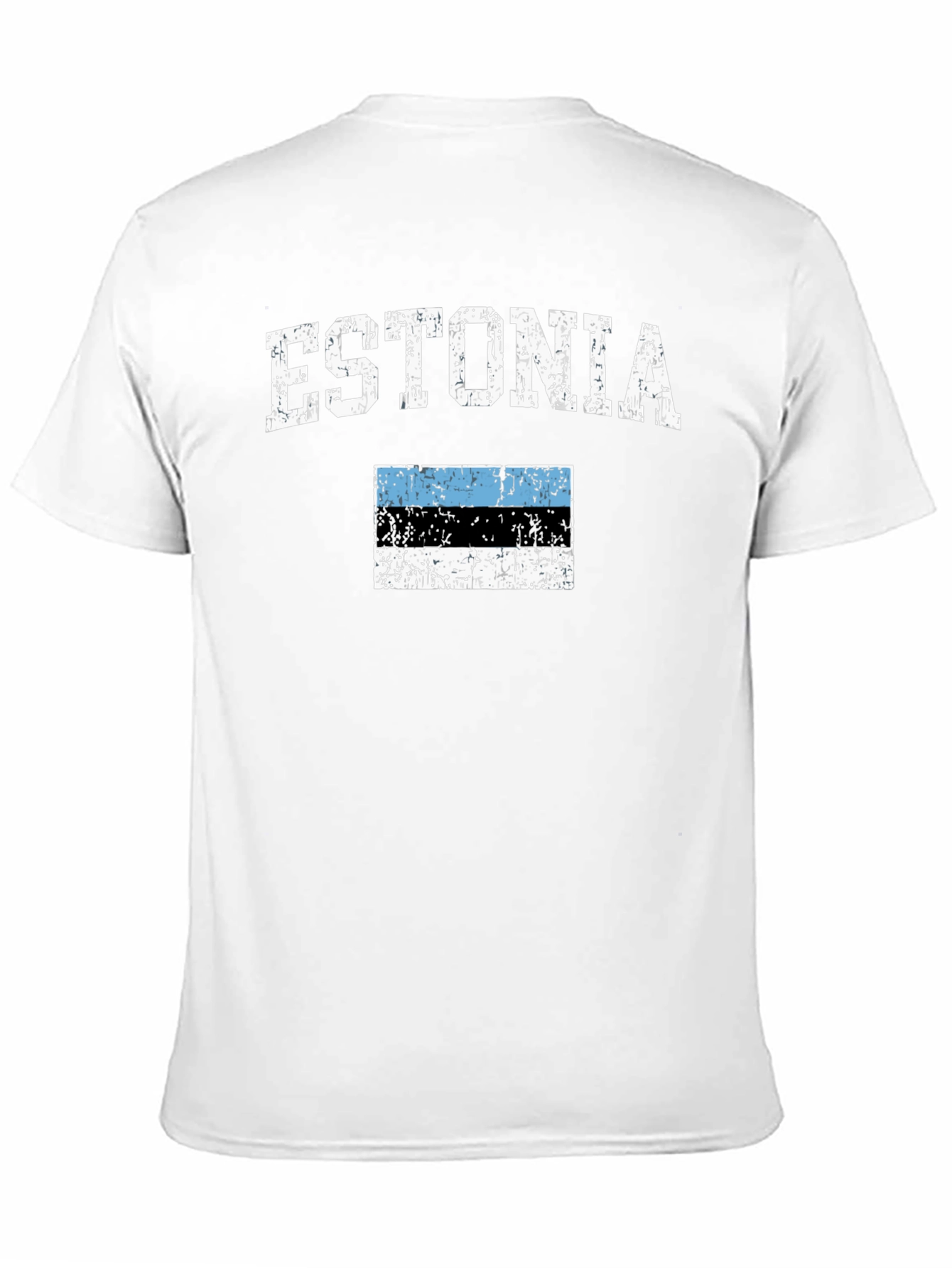 Estonia Flag T-Shirt - Distressed Vintage Style