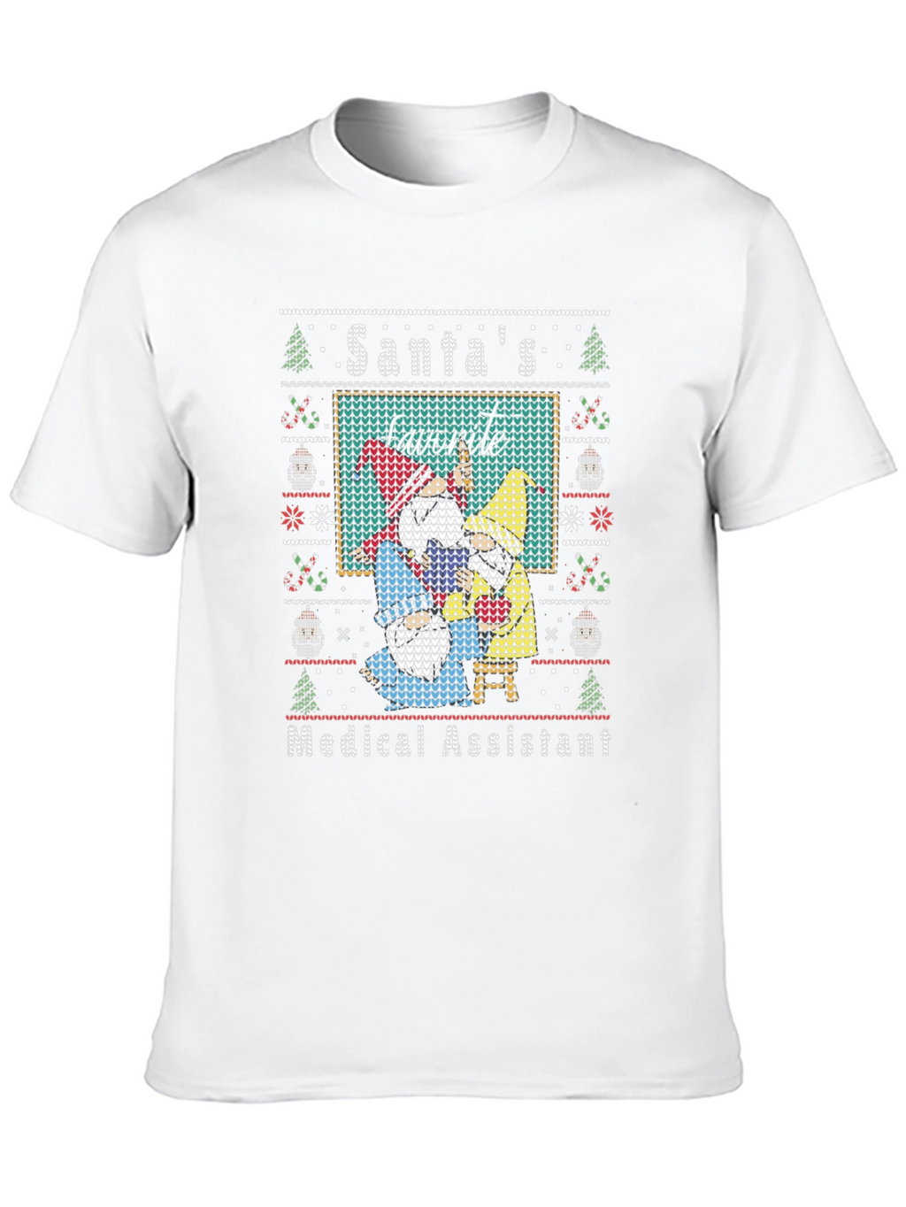 Santas Favorite Medical Assistant Ugly Christmas T-Shirt