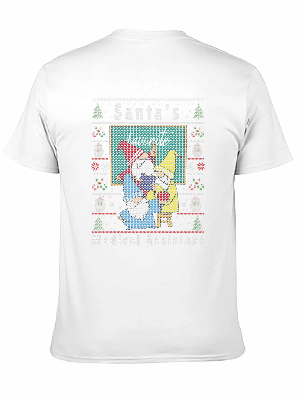 Santas Favorite Medical Assistant Ugly Christmas T-Shirt
