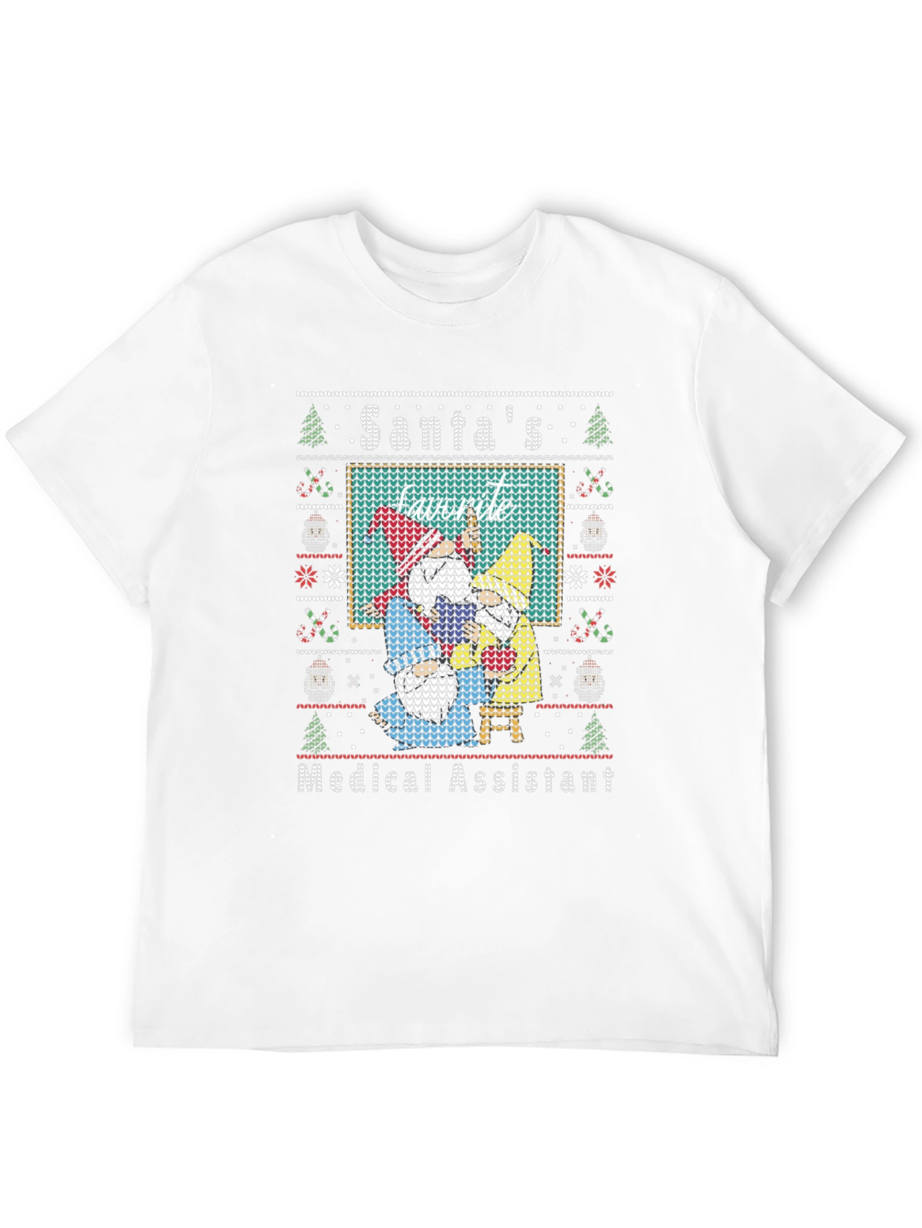 Santas Favorite Medical Assistant Ugly Christmas T-Shirt