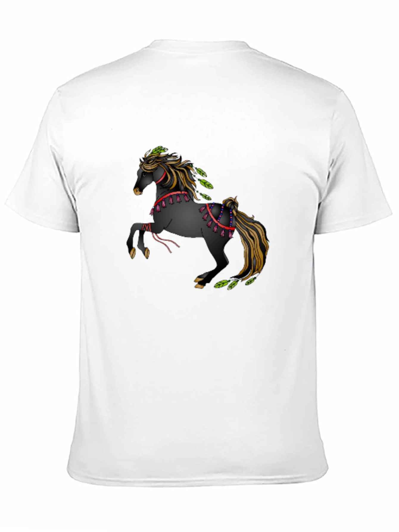 Equine Art Tee: Black T-Shirt with Horse Design