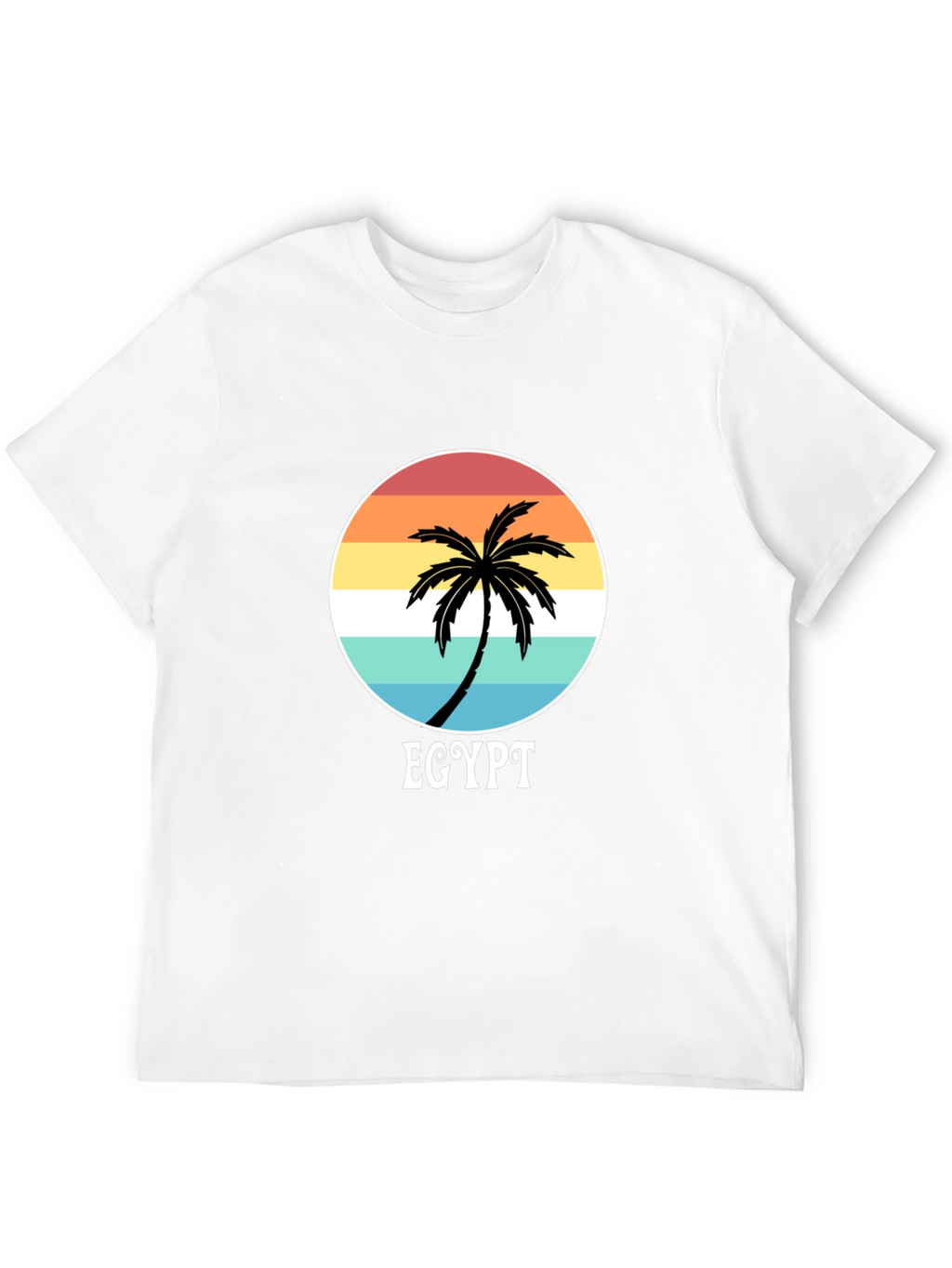 Egypt Palm Tree Sunset Graphic Tee