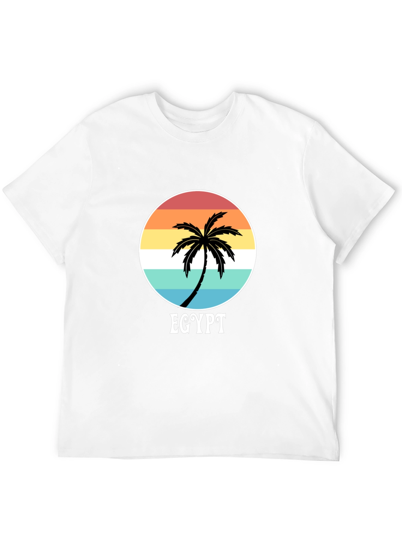Egypt Palm Tree Sunset Graphic Tee