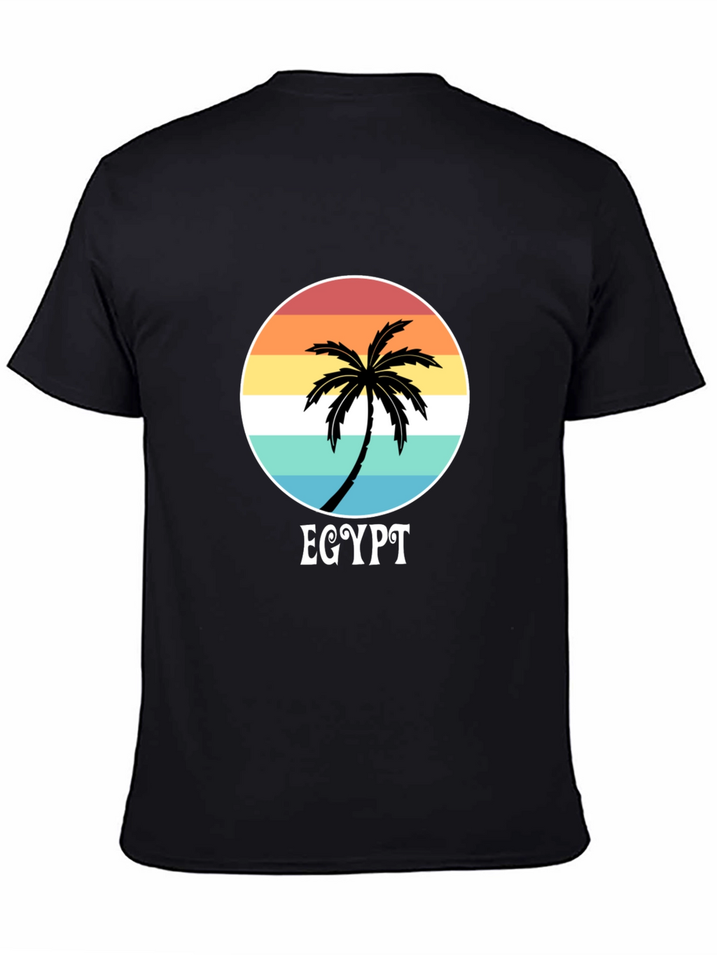 Egypt Palm Tree Sunset Graphic Tee