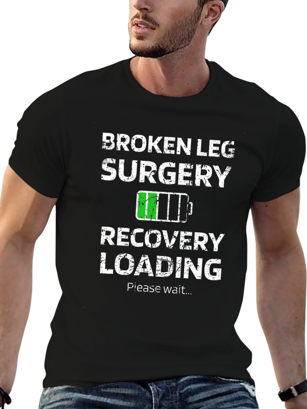 Broken Leg Surgery Recovery Loading T-Shirt